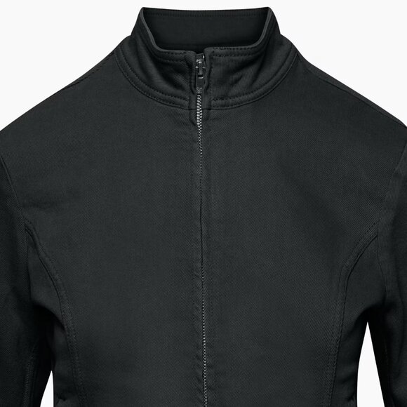 SOLD ******** Aritzia Sunday Best Lourdes denim jacket: black zip jacket - Picture 2 of 5